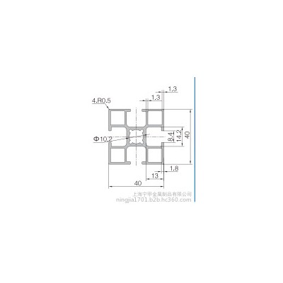 4040國標直角輕型鋁型材 可攻M12國標鋁型材4040 工作臺4040型材 工業鋁型材4040