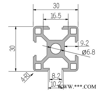 貝派BP-8-3030工業鋁型材可定做，深加工，歡迎咨詢。