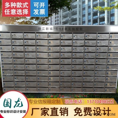 不銹鋼信報箱  鋁合金信報箱  冷軋信報箱  前投后取式信報箱 國龍標識