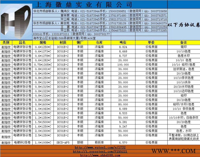 SECC-AF5 邯鋼 電鍍鋅耐指紋卷 電鍍鋅卷涂油卷 電鍍鋅磷化卷