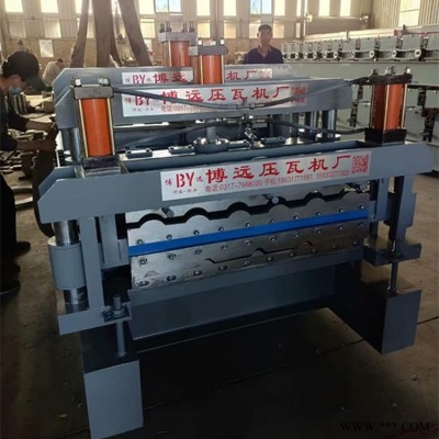 彩鋼樹脂瓦設備 博遠竹節琉璃瓦機 800鋁板琉璃瓦壓瓦機